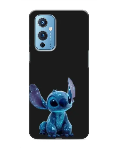 Чехол для OnePlus 9 с картинкой «Стич на черном»