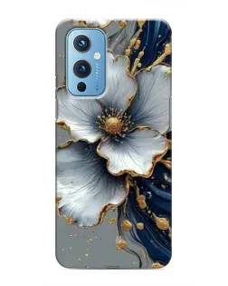 Чохол для OnePlus 9 з картинкою «Біла квітка та золотий флюїд» Чохол для OnePlus 9 з картинкою «Біла квітка та золотий флюїд»