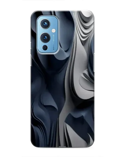 Чохол для OnePlus 9 з картинкою «Об'ємні сині складки»
