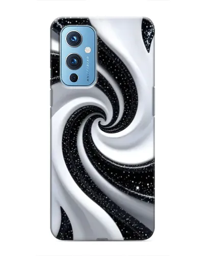 Чохол для OnePlus 9 з картинкою «Чорно-біла спіраль»