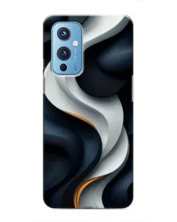 Чохол для OnePlus 9 з картинкою «Об'ємні чорно-білі стрічки» Чохол для OnePlus 9 з картинкою «Об'ємні чорно-білі стрічки»