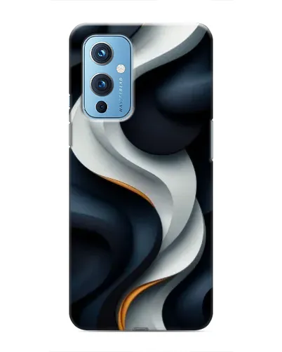 Чохол для OnePlus 9 з картинкою «Об'ємні чорно-білі стрічки»