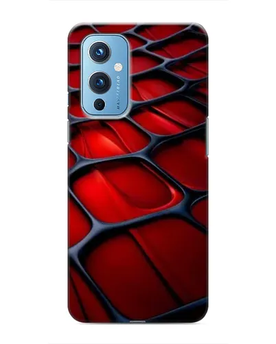 Чохол для OnePlus 9 з картинкою «Червона глянцева сітка»