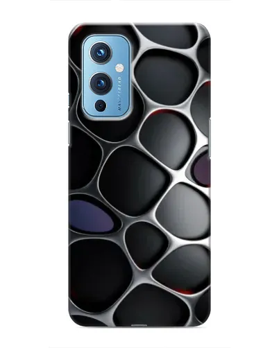 Чохол для OnePlus 9 з картинкою «Об'ємна темна решітка»