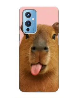Чехол для OnePlus 9 с картинкой «Капибара с языком» Чехол для OnePlus 9 с картинкой «Капибара с языком»