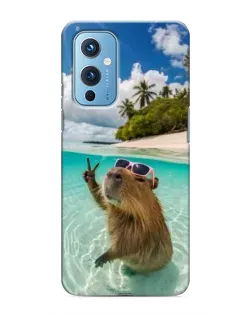 Чехол для OnePlus 9 с картинкой «Капибара на море» Чехол для OnePlus 9 с картинкой «Капибара на море»