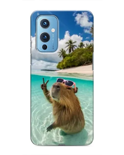 Чехол для OnePlus 9 с картинкой «Капибара на море» Чехол для OnePlus 9 с картинкой «Капибара на море»