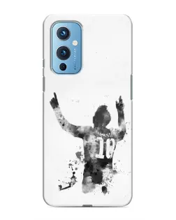 Чохол для OnePlus 9 з картинкою «Чорно-білий силует Мессі» Чохол для OnePlus 9 з картинкою «Чорно-білий силует Мессі»