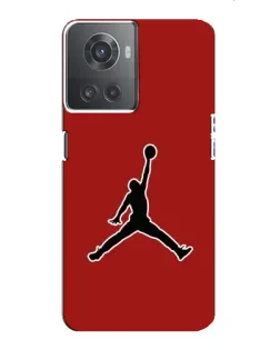 Чехол для OnePlus ACE (10R) с картинкой «Jordan Red Back»