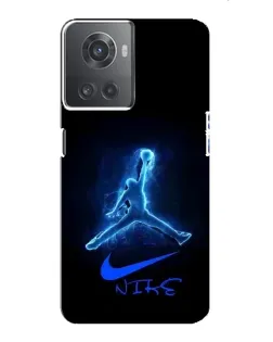 Чехол для OnePlus ACE (10R) с картинкой «Jordan Neon Blue»