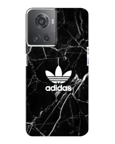 Чехол для OnePlus ACE (10R) с картинкой «Белый мрамор Adidas»