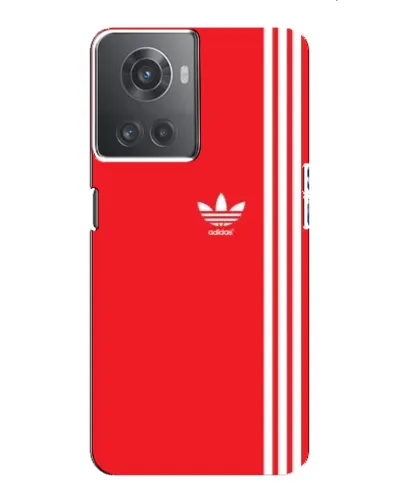 Чехол для OnePlus ACE (10R) с картинкой «Красный минимализм Adidas»