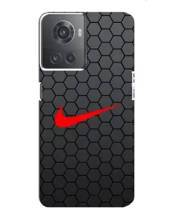 Чехол для OnePlus ACE (10R) с картинкой «Nike — карбоновая сетка»