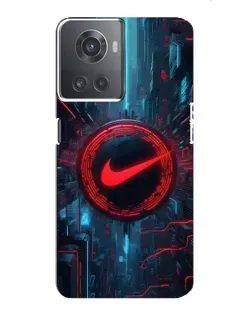 Чехол для OnePlus ACE (10R) с картинкой «Техногенный стиль Nike»