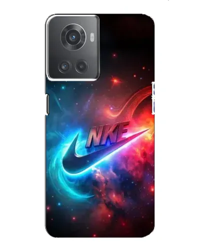Чехол для OnePlus ACE (10R) с картинкой «Огненный логотип Nike»