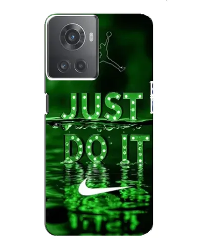 Чехол для OnePlus ACE (10R) с картинкой «Зеленый неоновый Nike»