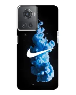 Чехол для OnePlus ACE (10R) с картинкой «Nike и синий дым»