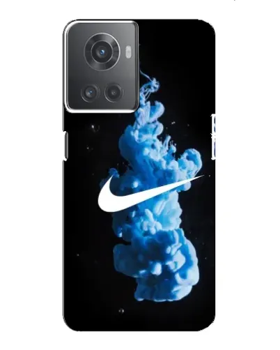 Чехол для OnePlus ACE (10R) с картинкой «Nike и синий дым»