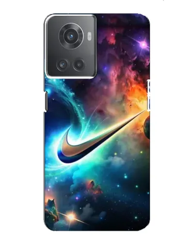 Чехол для OnePlus ACE (10R) с картинкой «Космический Nike Swoosh»