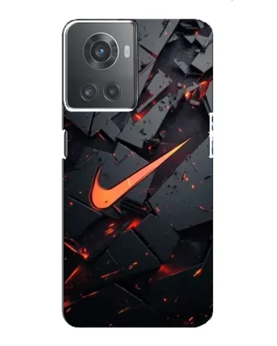 Чехол для OnePlus ACE (10R) с картинкой «Nike — эффект разломов»