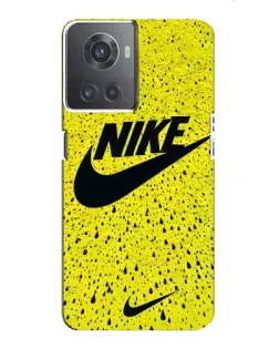 Чехол для OnePlus ACE (10R) с картинкой «Желтый текстурный Nike»