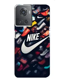 Чехол для OnePlus ACE (10R) с картинкой «Коллекция кроссовок Nike»