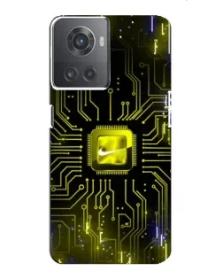 Чехол для OnePlus ACE (10R) с картинкой «Nike — золотая искра»
