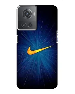 Чехол для OnePlus ACE (10R) с картинкой «Синий пульс Nike»