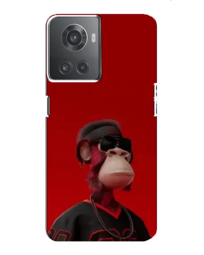 Чехол для OnePlus ACE (10R) с картинкой «Bored Ape в красном»