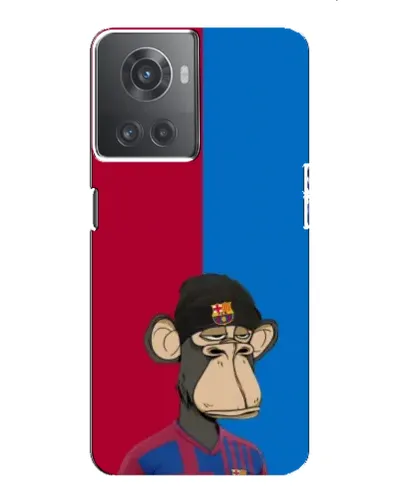 Чехол для OnePlus ACE (10R) с картинкой «Bored Ape — фанат Барсы»