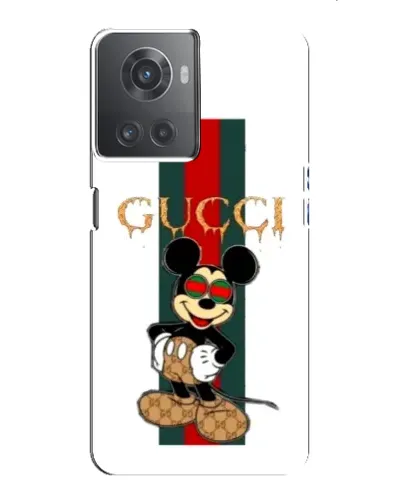 Чехол для OnePlus ACE (10R) с картинкой «Микки Маус Gucci — полосы» Чехол для OnePlus ACE (10R) с картинкой «Микки Маус Gucci — полосы»