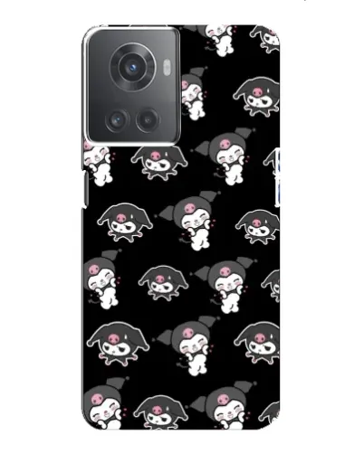 Чехол для OnePlus ACE (10R) с картинкой «Черный паттерн Kuromi»