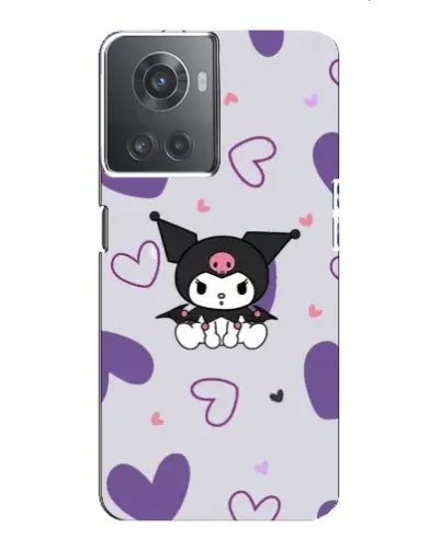Чехол для OnePlus ACE (10R) с картинкой «Kuromi и лавандовые сердца»