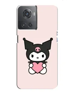 Чехол для OnePlus ACE (10R) с картинкой «Kuromi и сердце»