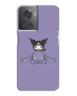 Чехол для OnePlus ACE (10R) с картинкой «Kuromi на лиловом фоне»