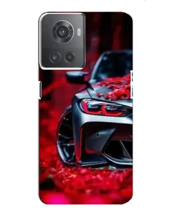 Чохол для OnePlus ACE (10R) з картинкою «Спортивна BMW та квіти»