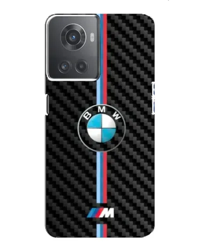 Чехол для OnePlus ACE (10R) с картинкой «Эмблема BMW и карбон»