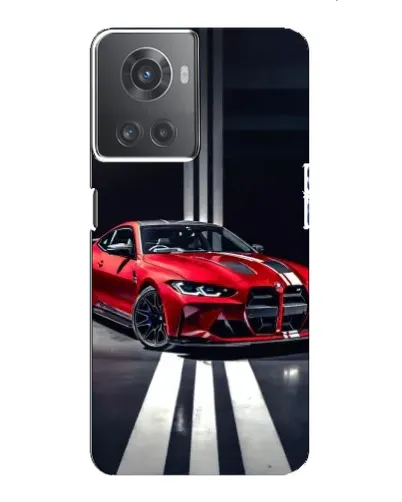 Чехол для OnePlus ACE (10R) с картинкой «Красная BMW на дороге»