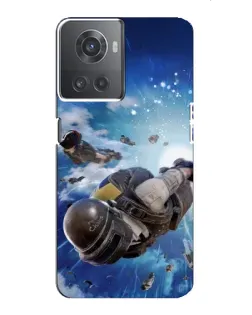 Чехол для OnePlus ACE (10R) с картинкой «Десант PUBG — прыжок»
