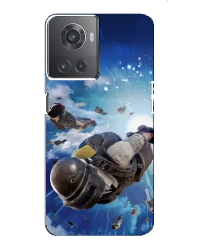 Чехол для OnePlus ACE (10R) с картинкой «Десант PUBG — прыжок»