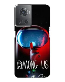 Чехол для OnePlus ACE (10R) с картинкой «Красный импостер — макро»