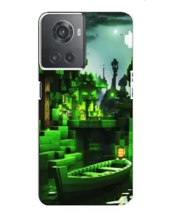Чехол для OnePlus ACE (10R) с картинкой «Minecraft лесной пейзаж»