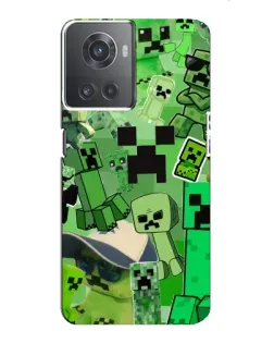 Чехол для OnePlus ACE (10R) с картинкой «Криперы Minecraft»