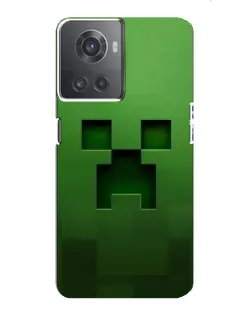 Чехол для OnePlus ACE (10R) с картинкой «Крипер микро-дизайн»