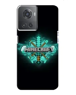 Чехол для OnePlus ACE (10R) с картинкой «Minecraft Diamond лого»