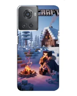 Чехол для OnePlus ACE (10R) с картинкой «Зимний Minecraft»