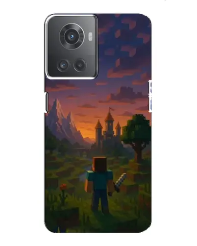 Чехол для OnePlus ACE (10R) с картинкой «Стив у башни» Чехол для OnePlus ACE (10R) с картинкой «Стив у башни»