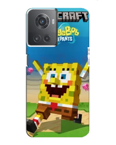 Чехол для OnePlus ACE (10R) с картинкой «Губка Боб Minecraft» Чехол для OnePlus ACE (10R) с картинкой «Губка Боб Minecraft»