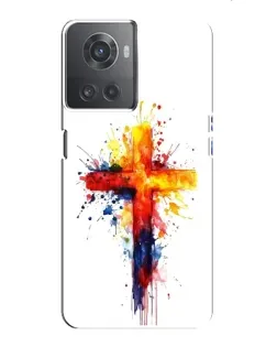 Чохол для OnePlus ACE (10R) з картинкою «Акварельний хрест»