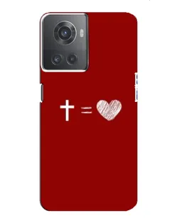 Чехол для OnePlus ACE (10R) с картинкой «Уравнение любви»